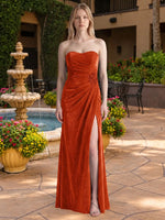 Velvet Prom Dress with Beaded Applique 