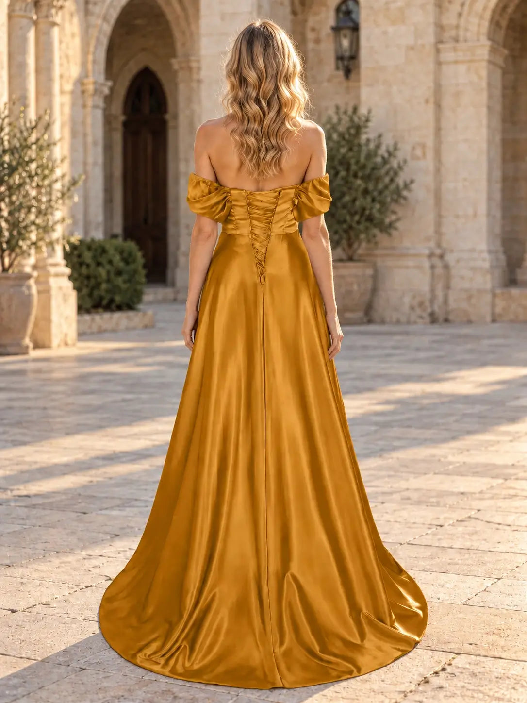 Off-Shoulder Prom Dress 