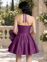 Halter Oversized Bow Mini Dress 