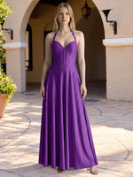 Halter Beaded Prom Dress 
