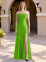Strapless Ruched Bodice Prom Dress 