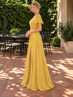 Flutter Sleeves Bridesmaid Dress 