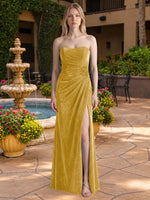 Velvet Prom Dress with Beaded Applique 