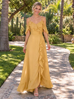Flowy Spaghetti Bridesmaid Dress 