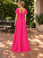 Flutter Sleeves Bridesmaid Dress 