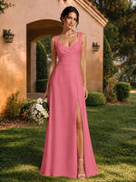 Sweetheart Neckline Bridesmaid Dress with Wide Straps