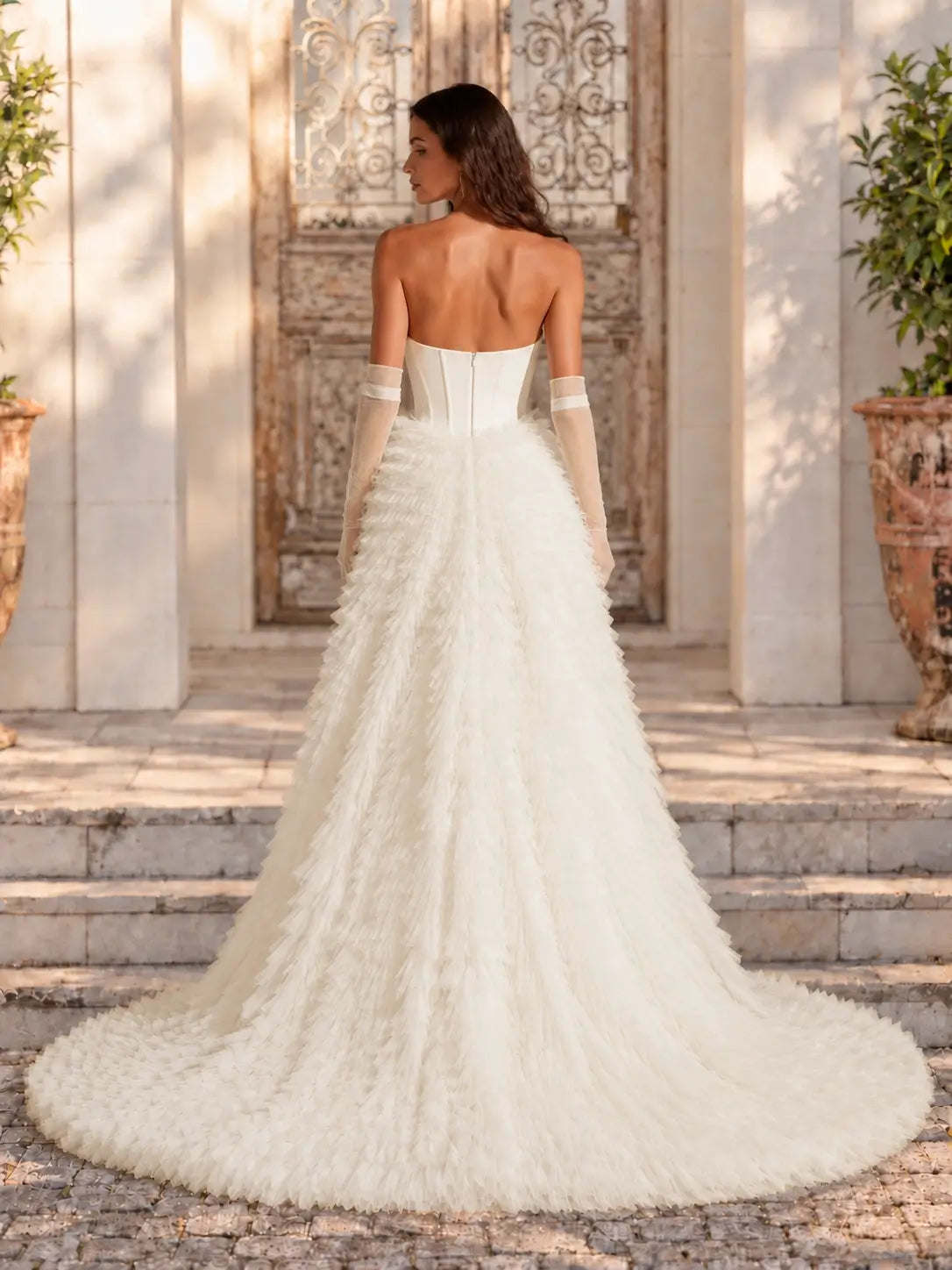 Tulle Wedding Dress with High-Low 