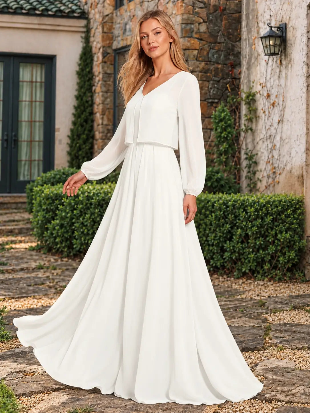 Two-Piece Square Neckline Bridesmaid Dress with Jacket