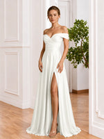 A-line Prom Dress with High Slit 