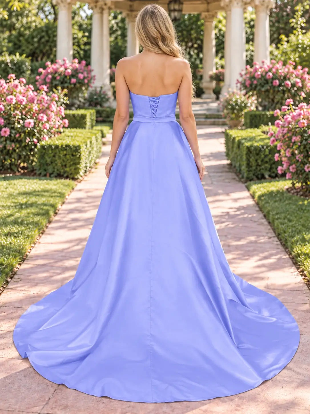 Strapless Sequin Prom Dress 