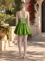 Beading Bubble Hem Mini Dress 