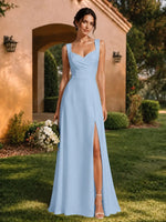 Sweetheart Neckline Bridesmaid Dress with Wide Straps