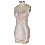 Lace-up Back Homecoming Dress 
