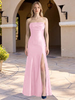 Strapless Ruched Bodice Prom Dress 