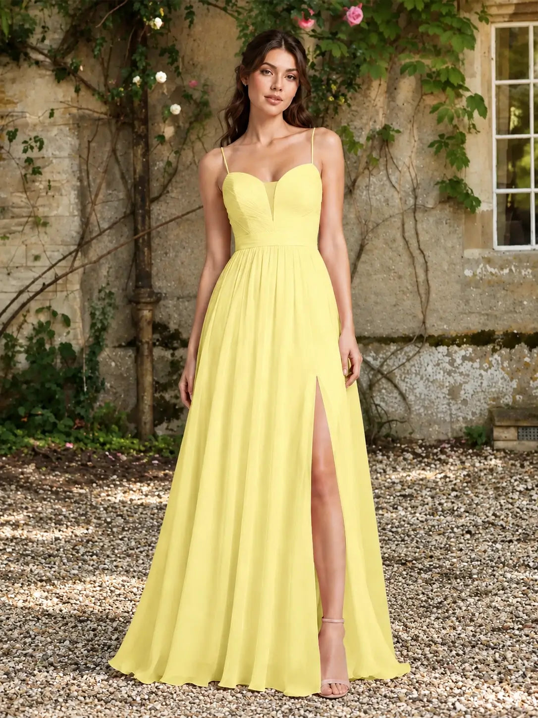 A-Line Bridesmaid Dress with Spaghetti Straps