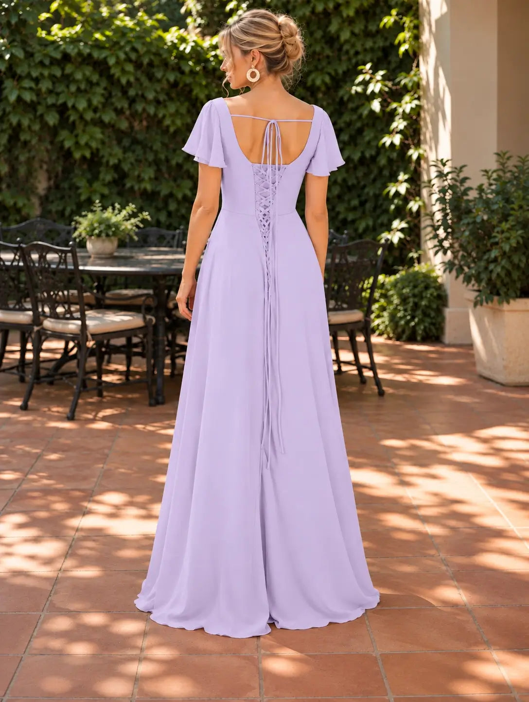 Flutter Sleeves Bridesmaid Dress 