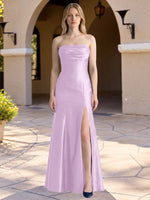 Strapless Ruched Bodice Prom Dress 