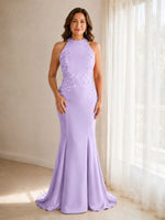 Halter Neckline Trumpet Dress 