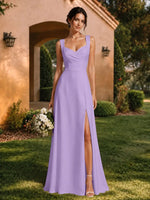 Sweetheart Neckline Bridesmaid Dress with Wide Straps