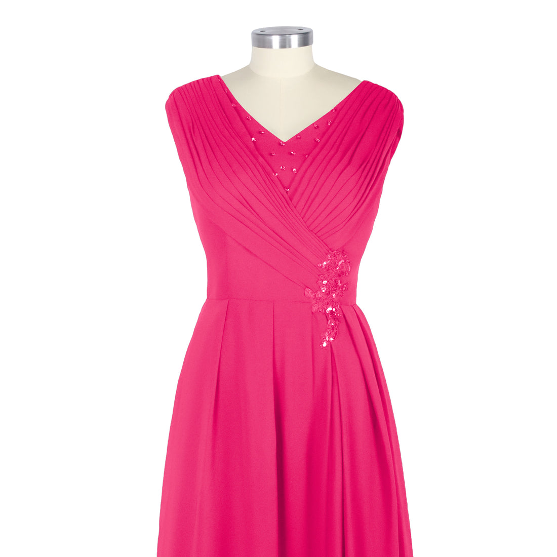 Pleated Mother of The Bride Dress 