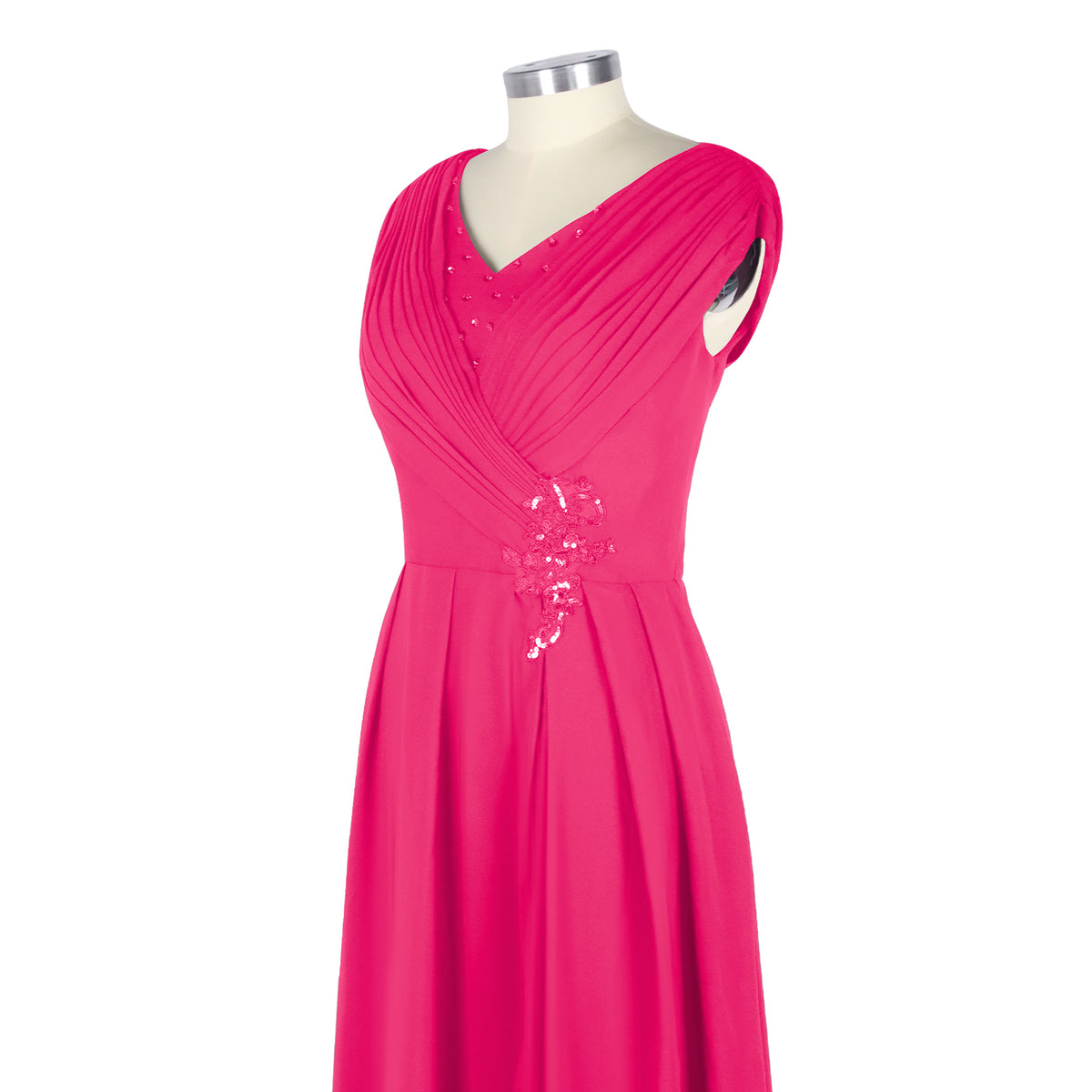 Pleated Mother of The Bride Dress 