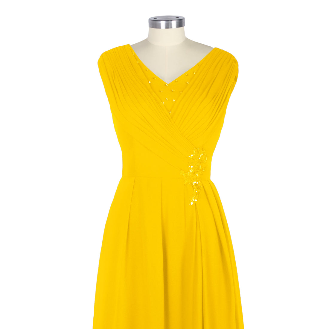 Pleated Mother of The Bride Dress 