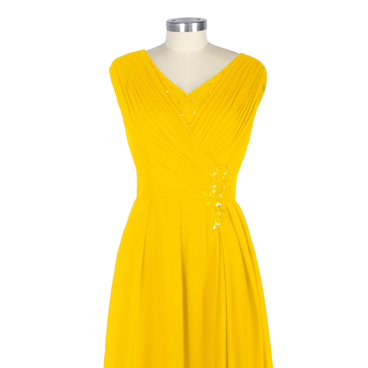 Pleated Mother of The Bride Dress 
