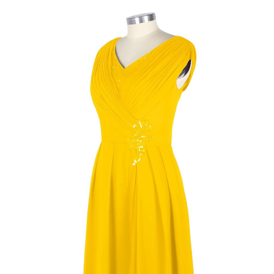 Pleated Mother of The Bride Dress 