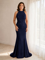 Halter Neckline Trumpet Dress 