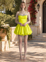 Beading Bubble Hem Mini Dress 