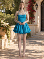 Beading Bubble Hem Mini Dress 