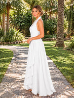 Ruched Halter Bridesmaid Dress 
