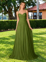 Chiffon Bridesmaid Dress with Ruched Design 