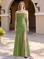 Strapless Ruched Bodice Prom Dress 