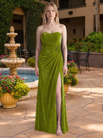 Velvet Prom Dress with Beaded Applique 