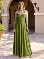 Halter Beaded Prom Dress 