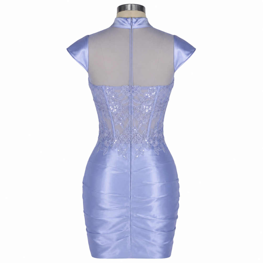 Zipper Back Homecoming Dress 