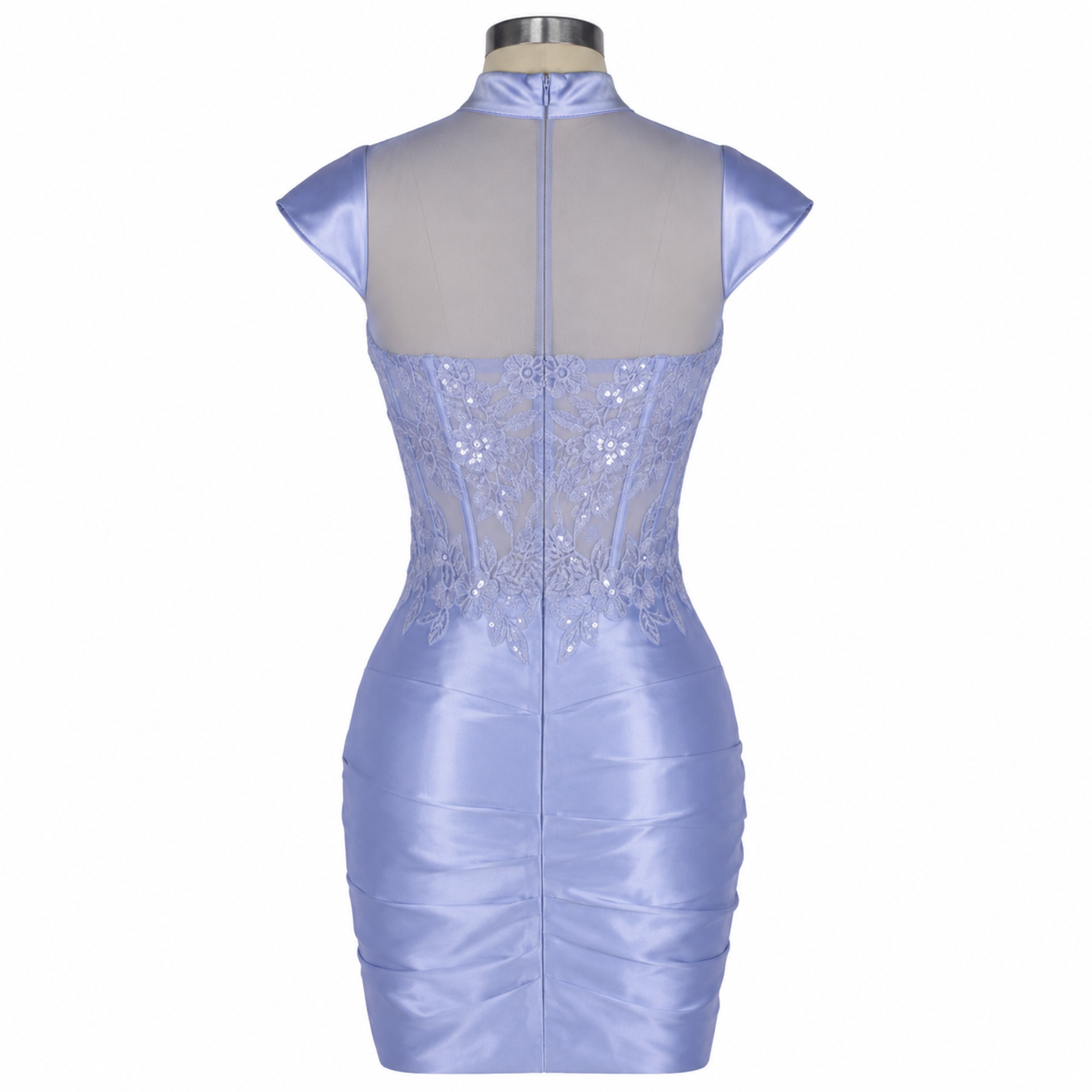 Zipper Back Homecoming Dress 