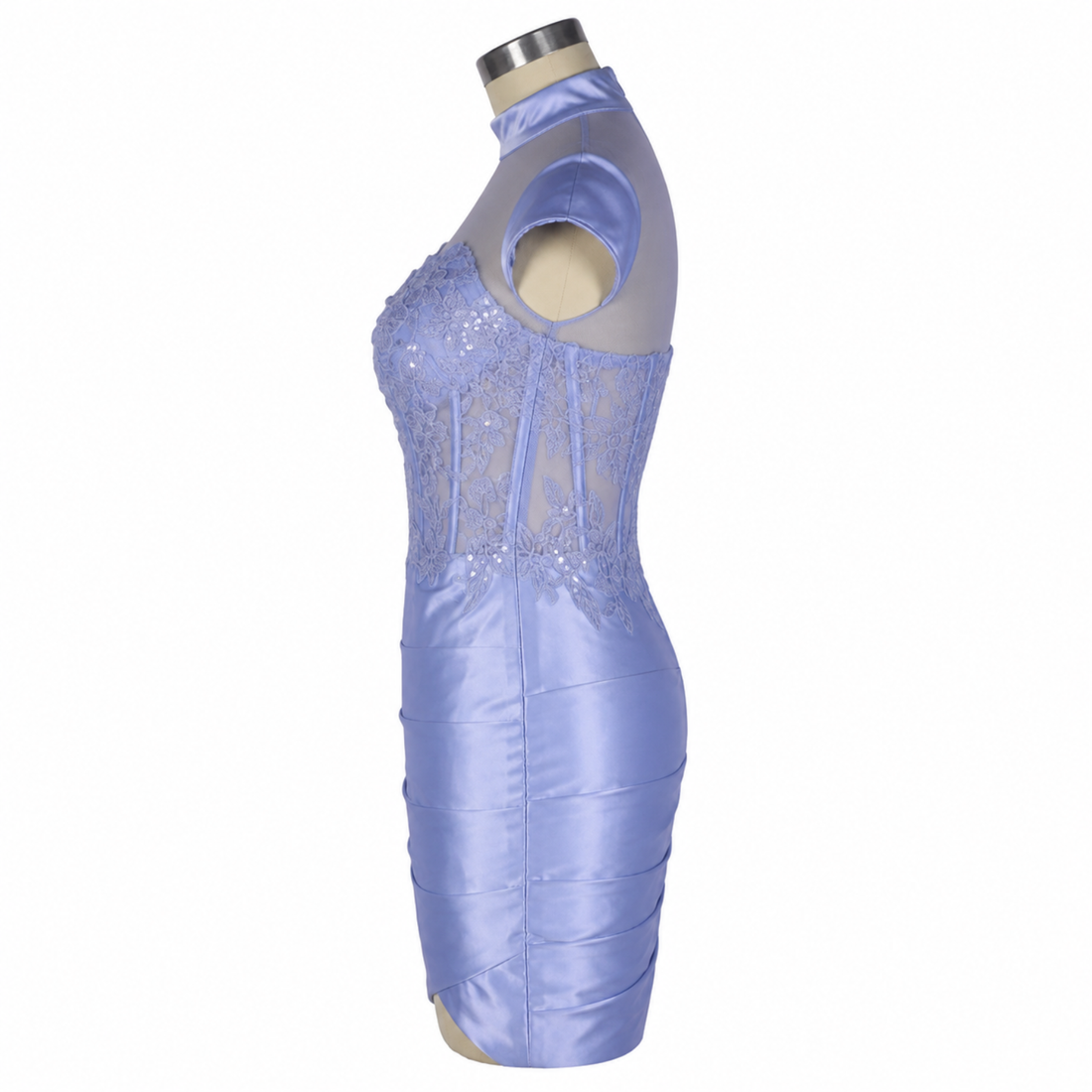 Zipper Back Homecoming Dress 