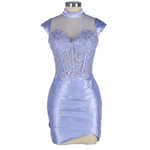 Zipper Back Homecoming Dress 