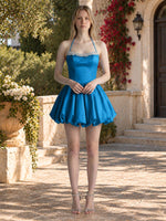 Beading Bubble Hem Mini Dress 