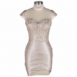Zipper Back Homecoming Dress 
