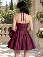 Halter Oversized Bow Mini Dress 