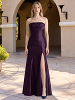 Strapless Ruched Bodice Prom Dress 