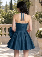 Halter Oversized Bow Mini Dress 