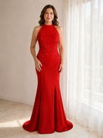 Halter Neckline Trumpet Dress 
