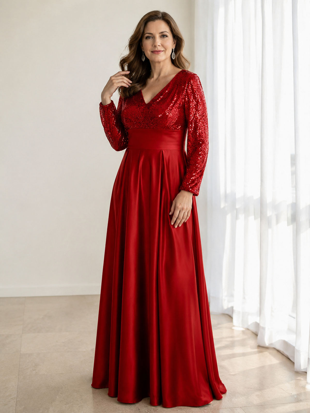 Sequin Mother of The Bride Dress 