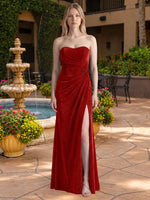 Velvet Prom Dress with Beaded Applique 