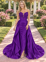 Strapless Sequin Prom Dress 