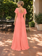 Flutter Sleeves Bridesmaid Dress 